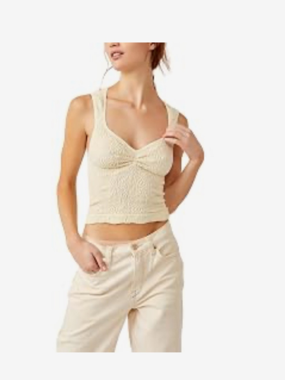 Free People Love letter sweetheart top